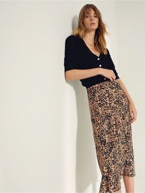 Wilfred leopard print skirt